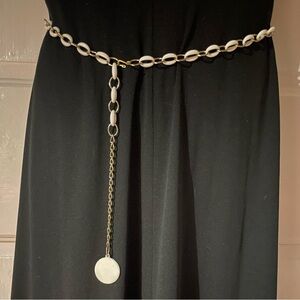 Vintage Unique White & Gold Chainlink belt